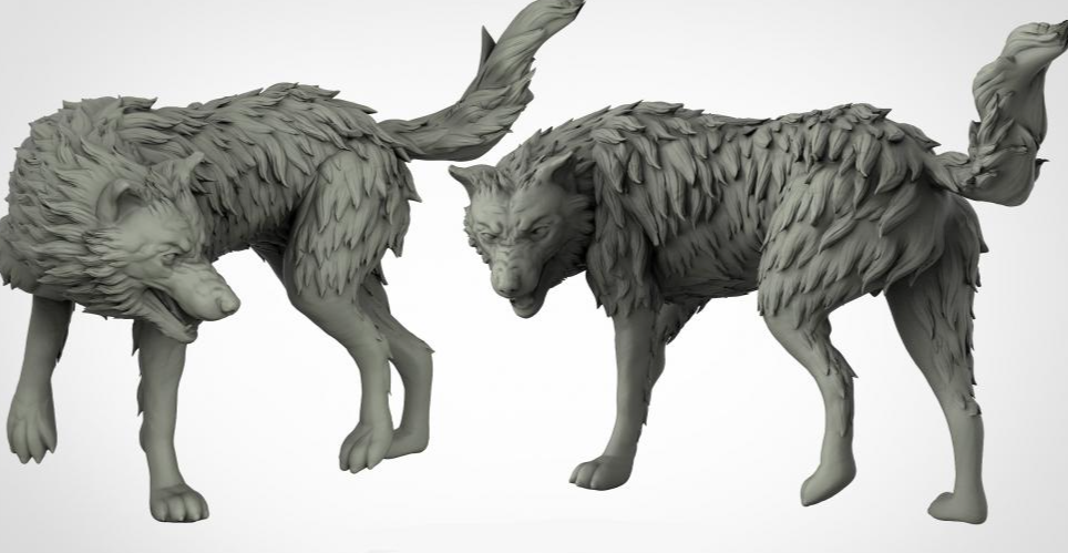 分层打印的3D打印狼王模型 细节能有多逼真