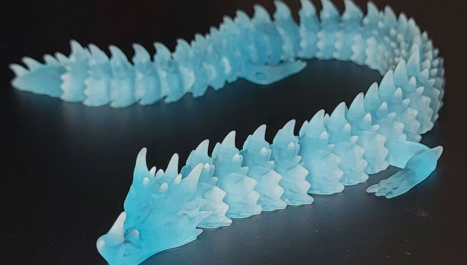 3D打印透明龙上色后还能保持通透吗