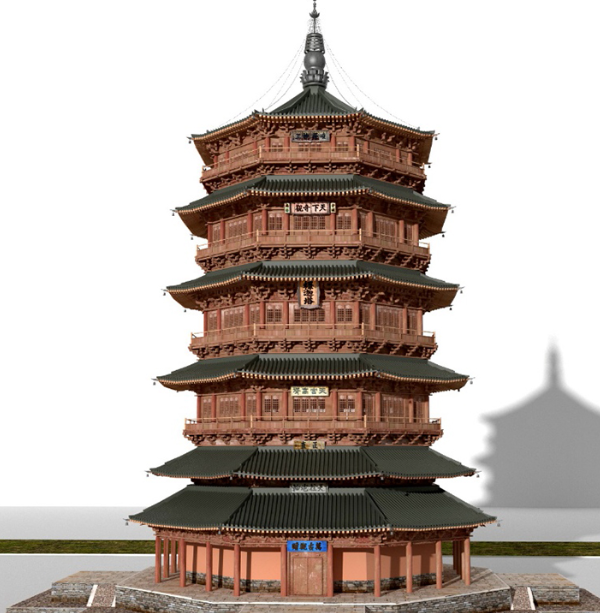 3d打印木塔能有多细？高清3D扫描建模，还原复杂古建纹饰！